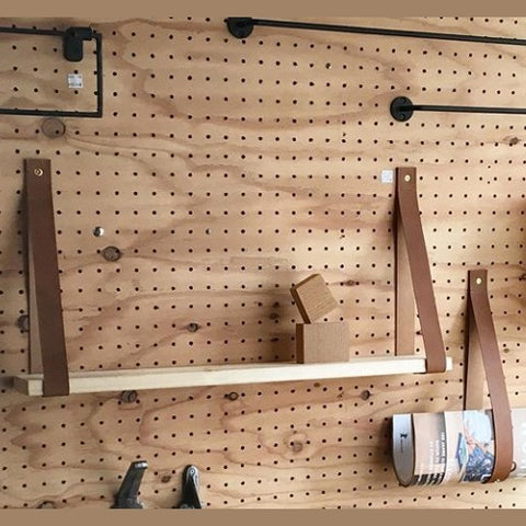 leather wall bracket(2本セット) 本革、オイルレザー、ニッケルメッキ 日本 EPISO 福井