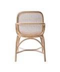 ラタン カゴメ編み アームチェア ナチュラル 背面 EPISO 福井