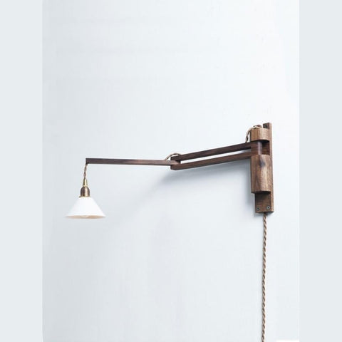 Wood Bracket ZIG ミニガラスシェード ホワイト 正面 EPISO 福井